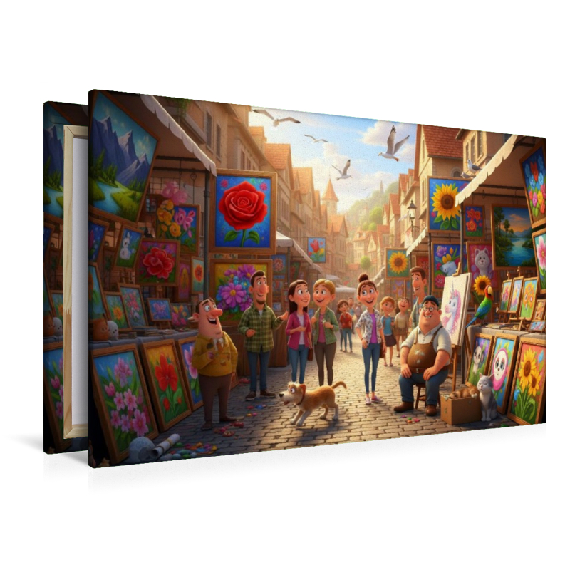Kunst ist Ansichtssache - Kitschige Kunsthändler auf dem Markt