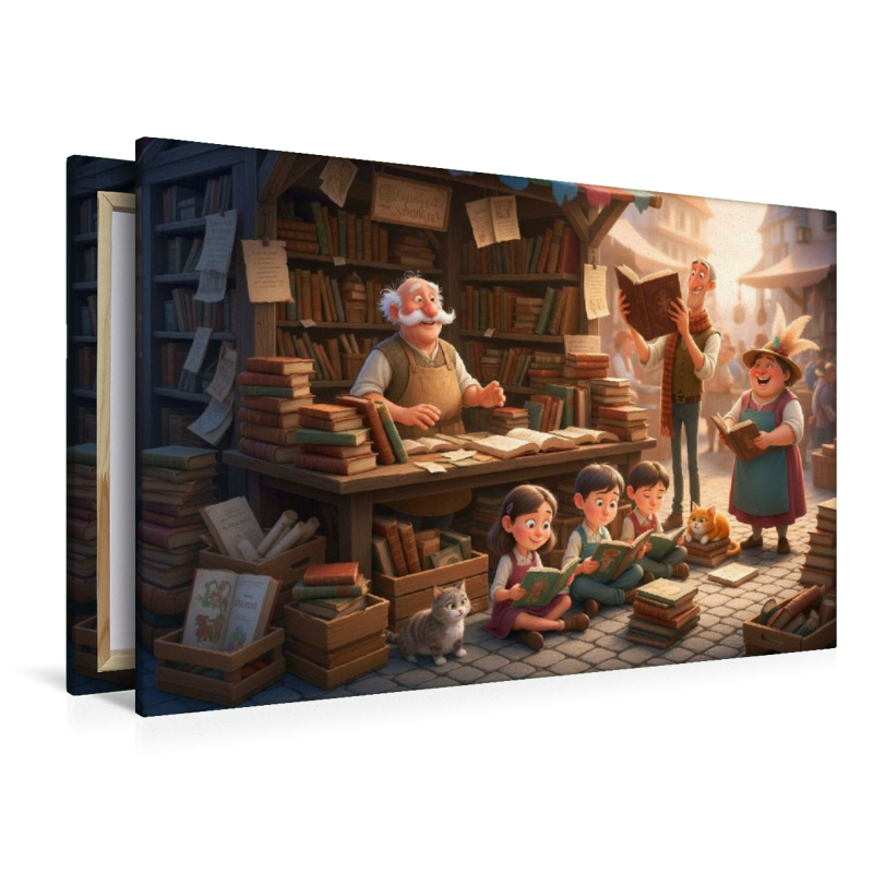 Traumland für Leseratten - Buchhändler auf dem Markt