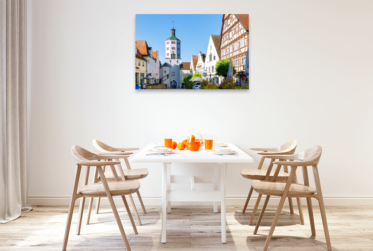 Günzburg: Marktplatz, Fachwerkhaus und Unteres Tor
