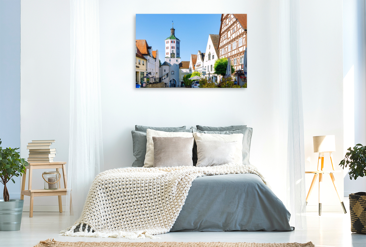 Günzburg: Marktplatz, Fachwerkhaus und Unteres Tor