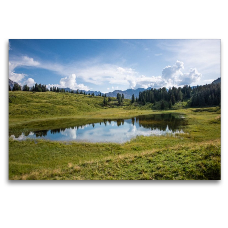 Unterer Prätschsee in Arosa in den Schweizer Alpen