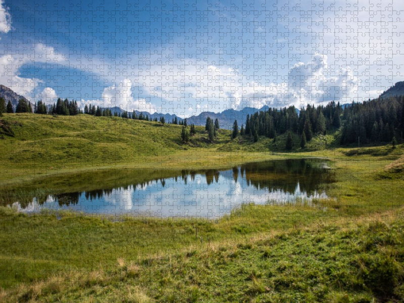 Unterer Prätschsee in Arosa in den Schweizer Alpen