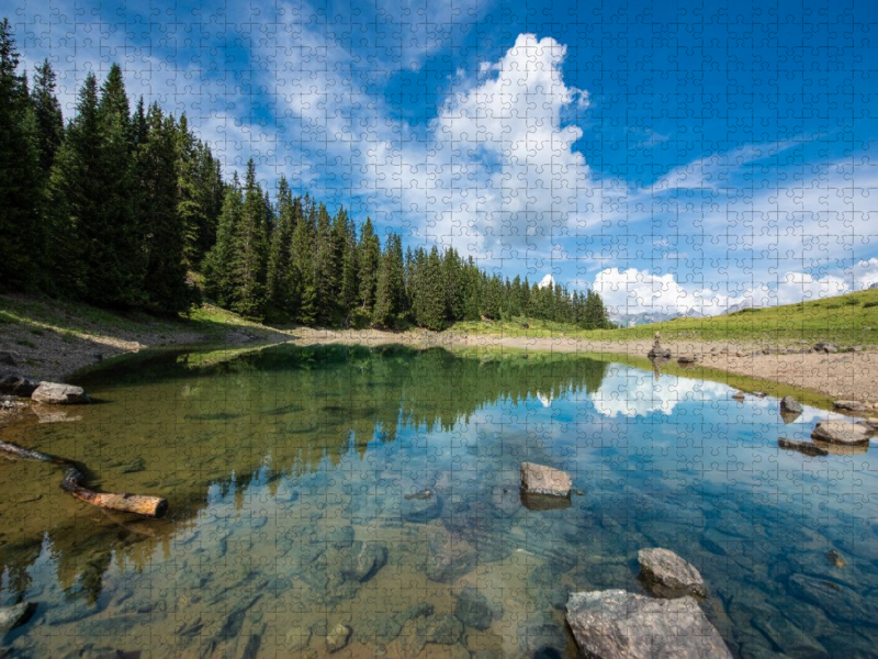 Oberer Prätschsee in Arosa in den Schweizer Alpen