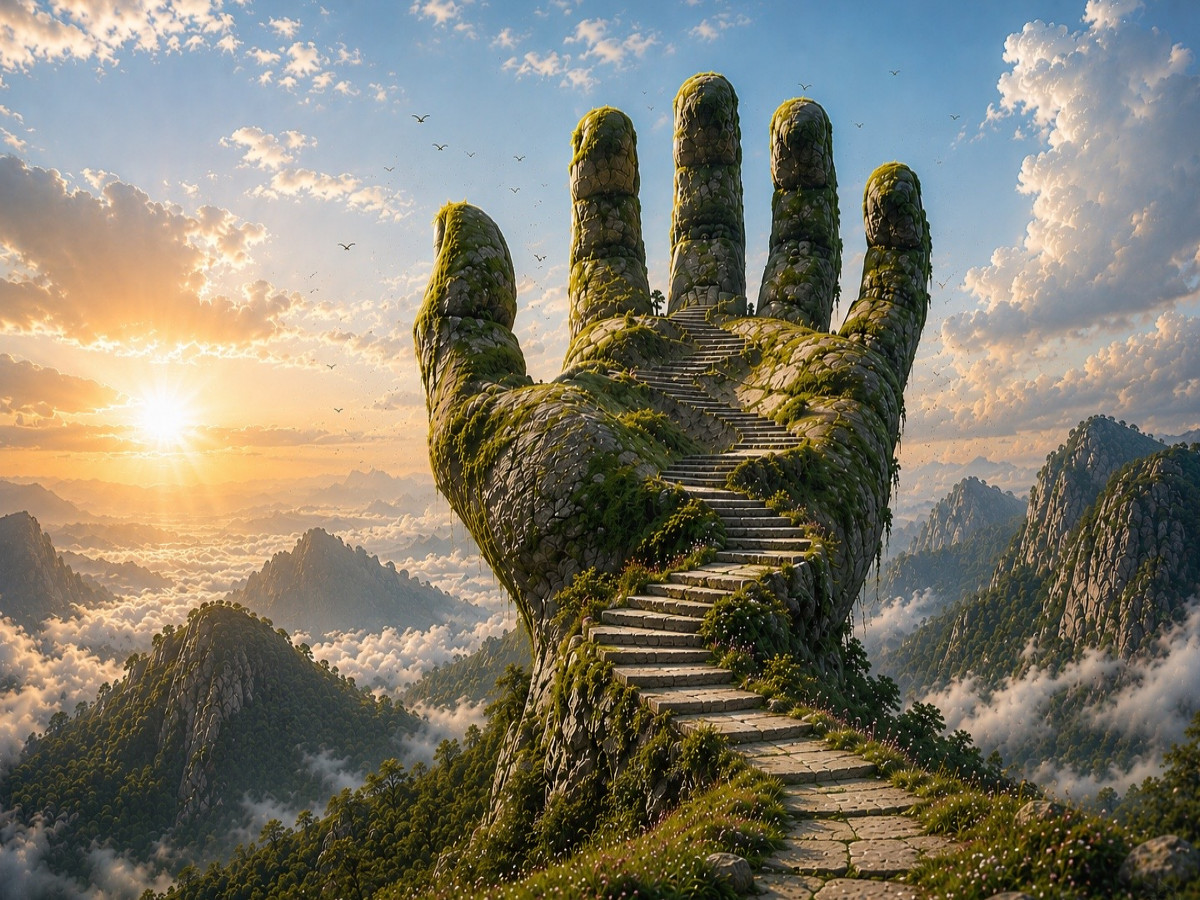 Der Weg in der Hand