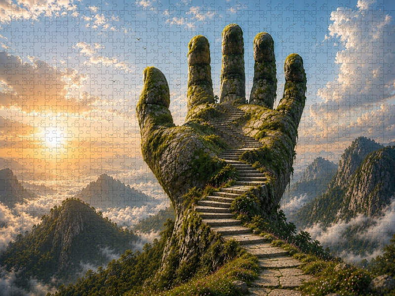 Der Weg in der Hand