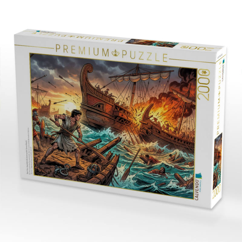 Ben Hur überlebt die brennende Seeschlacht