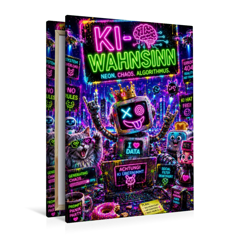 Ein Motiv aus dem Kalender KI - Wahnsinn. neon. chaos. algorithmus