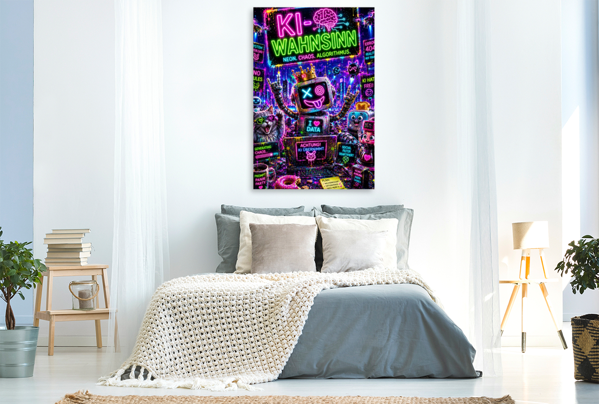 Ein Motiv aus dem Kalender KI - Wahnsinn. neon. chaos. algorithmus