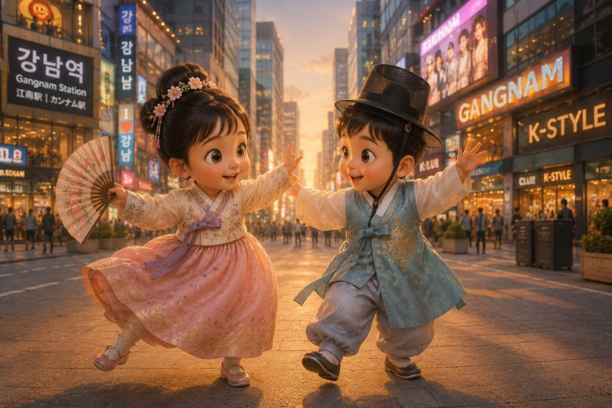 Tanz der Lichter in Gangnam