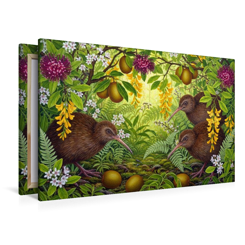 Kiwi und Kiwis - inmitten australischer Blüten