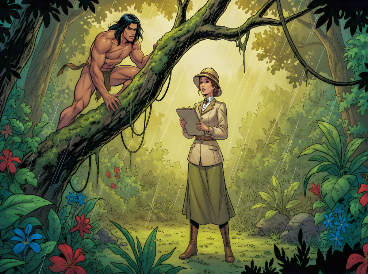 Tarzan begegnet erstmals der schönen Jane