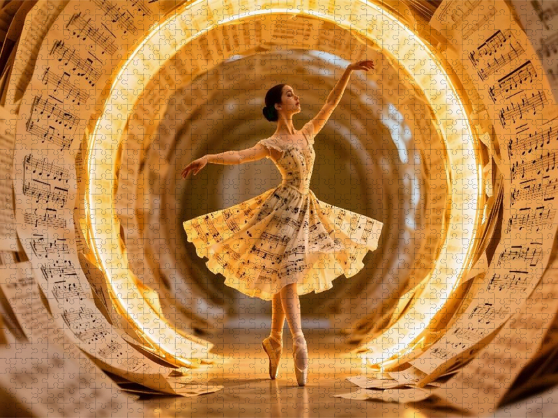 Ballerina im Notentunnel - Der erste Klang