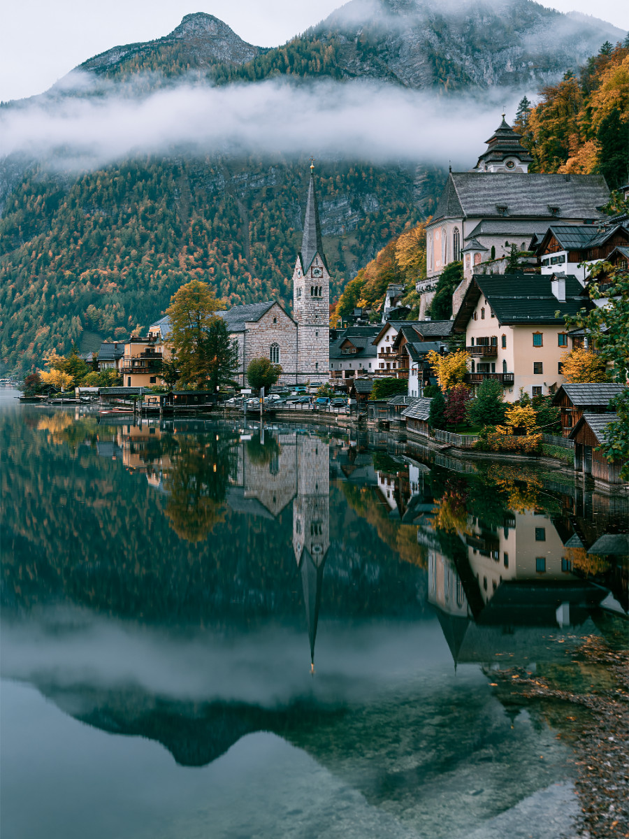 Hallstatt, Österreich – Herbstzauber