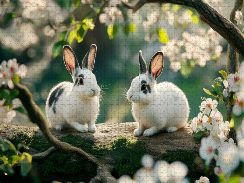 Frühlingslicht und Kaninchenglück
