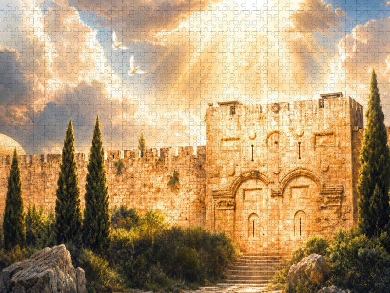 Jerusalem Goldenes Tor mit Löwe von Judah