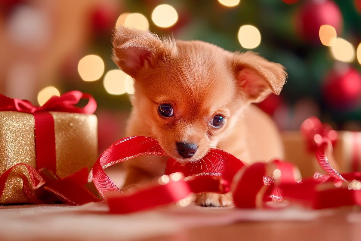 Weihnachtlicher Chihuahua Zauber auf vier Pfoten