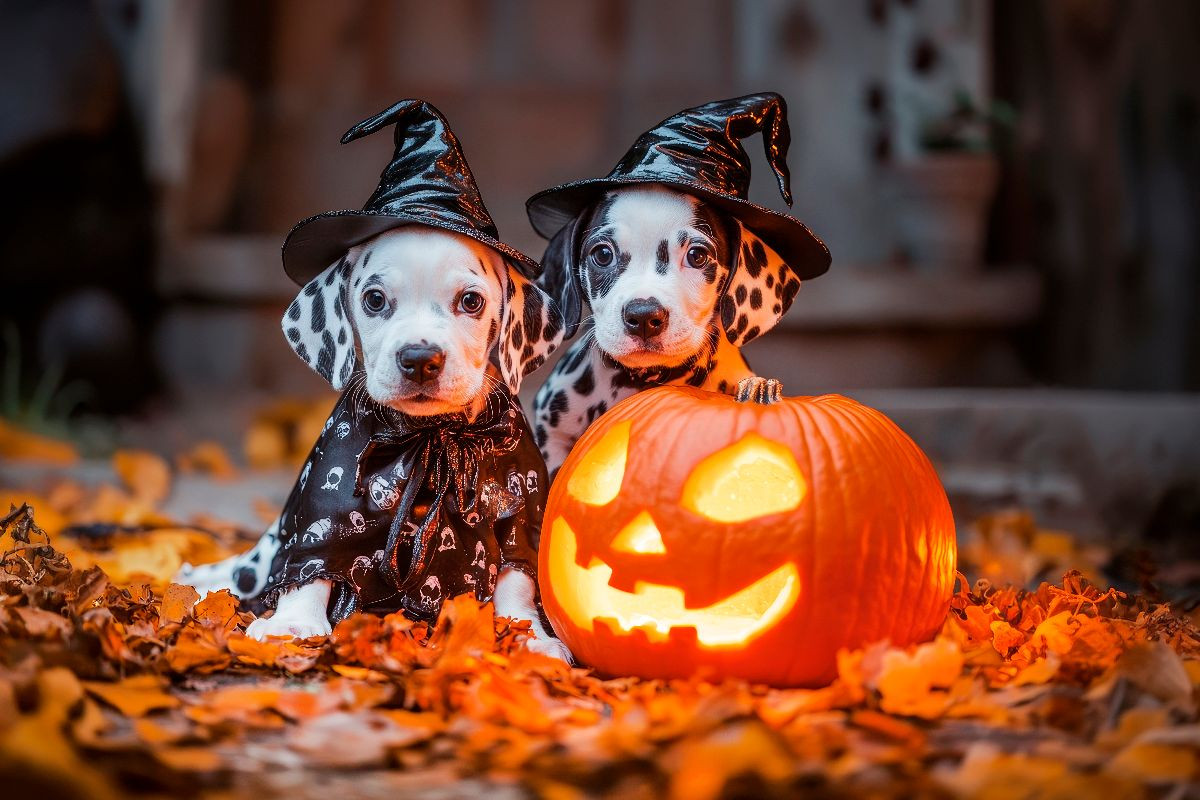 Magische Halloween Nacht mit Dalmatinern
