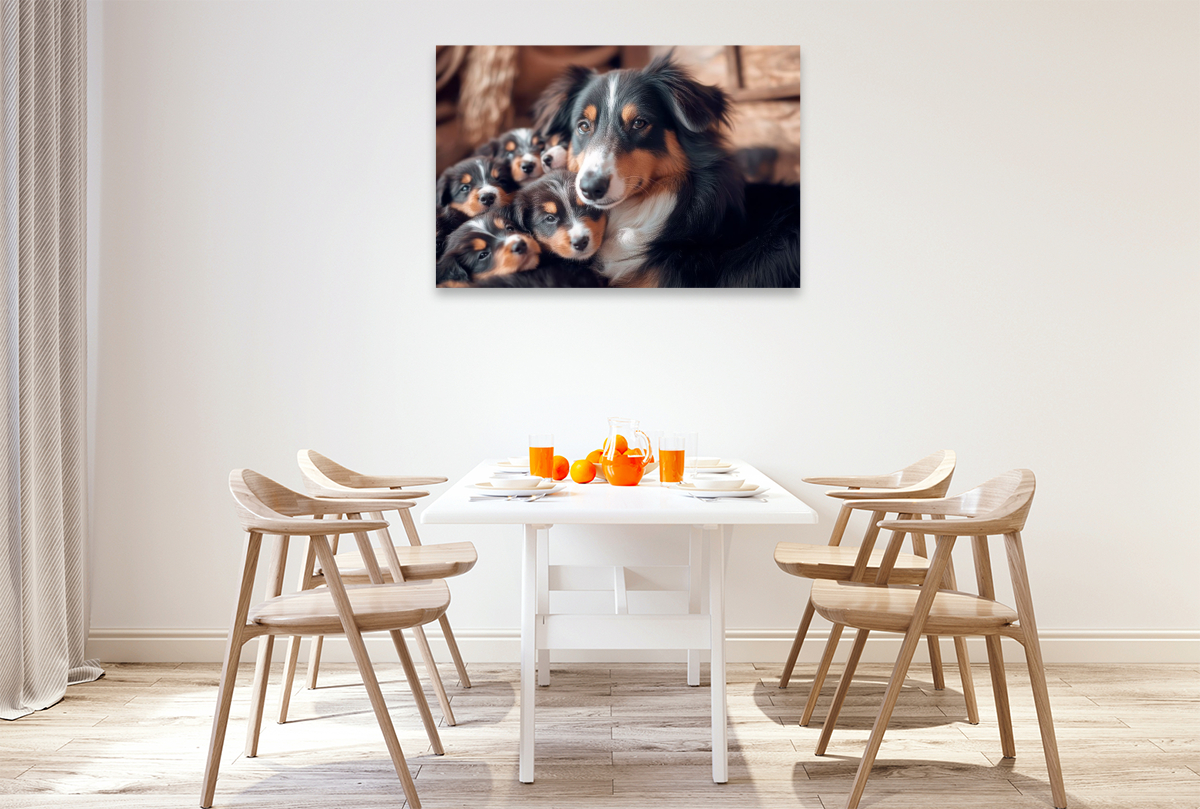 Niedliche Australian Shepherd Familie