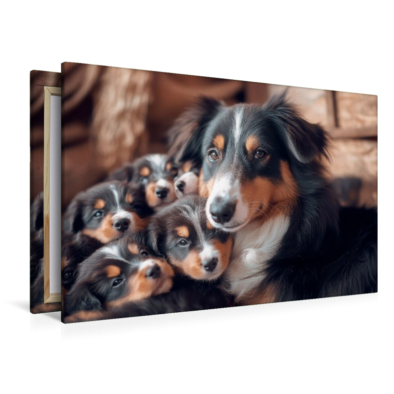 Niedliche Australian Shepherd Familie