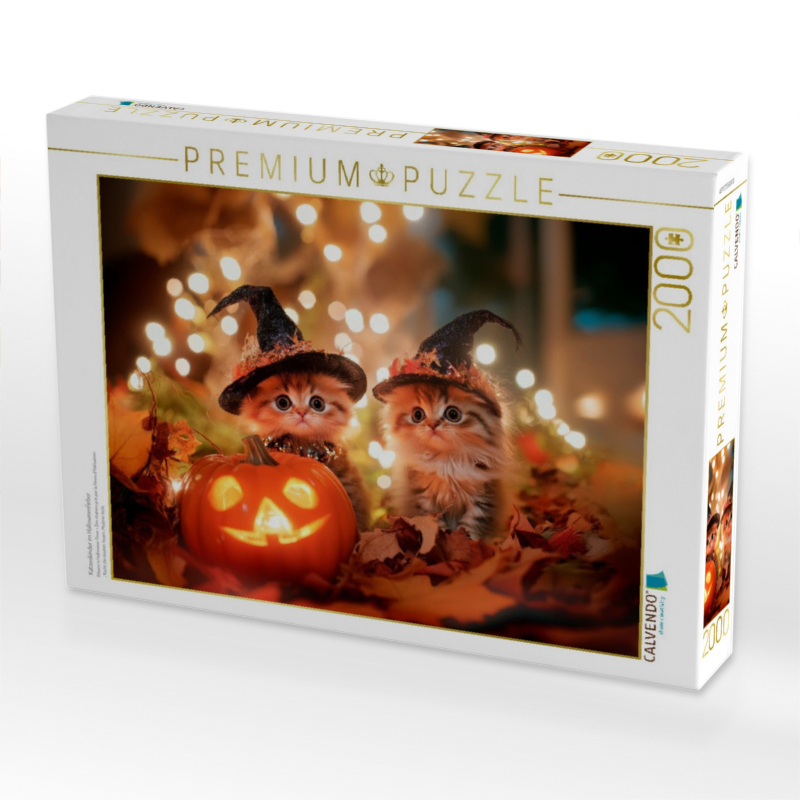 Katzenkinder im Halloweenfieber
