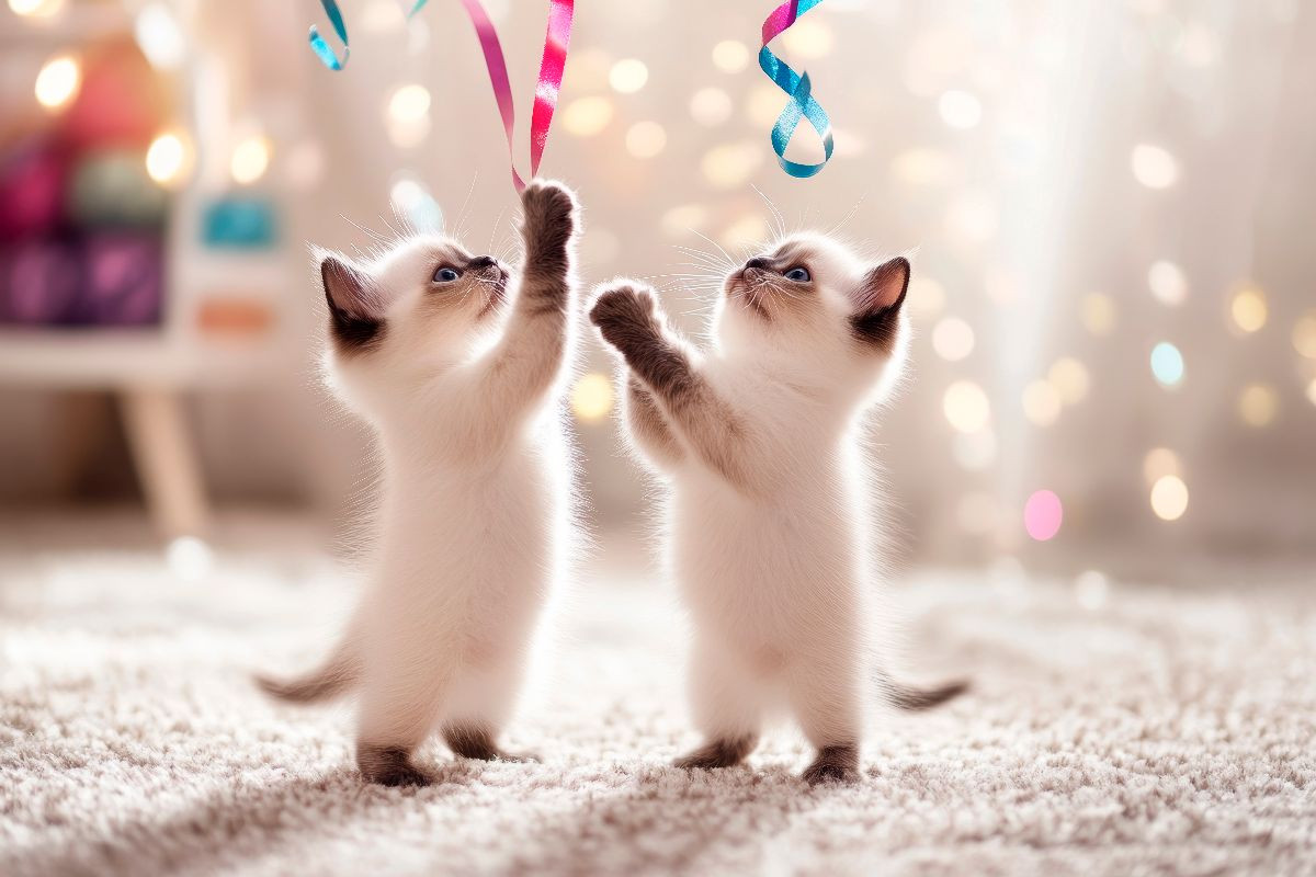Verspielte Katzenbabys