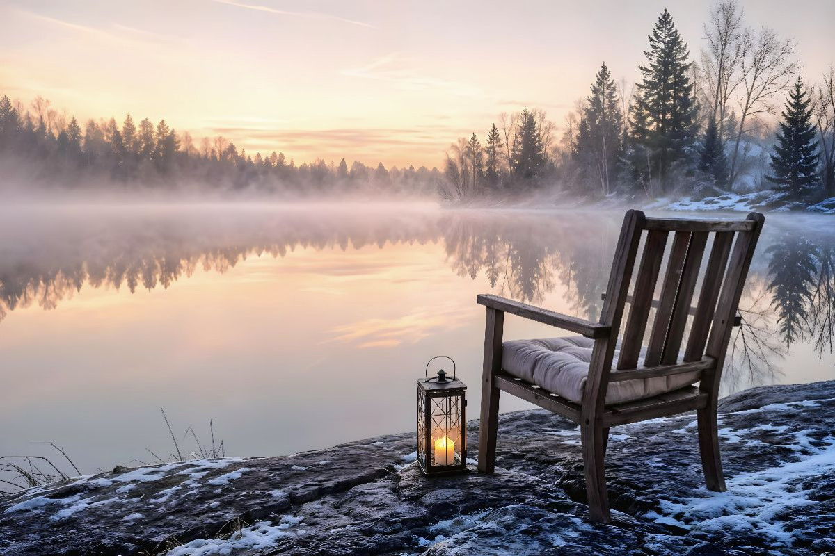 Am stillen Ufer - Stuhl am See