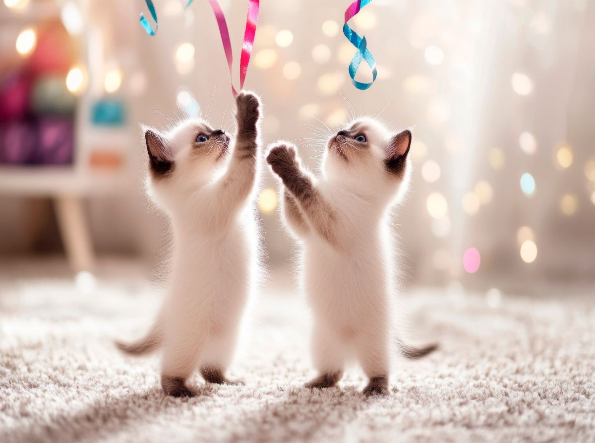 Verspielte Katzenbabys