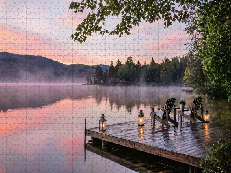 Am Wasser sitzen - Steg am See