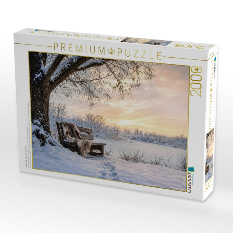 Winterstille - Bank im Schnee