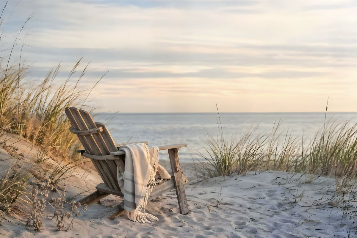 Zwischen Meer und Himmel - Strandstuhl in den Dünen