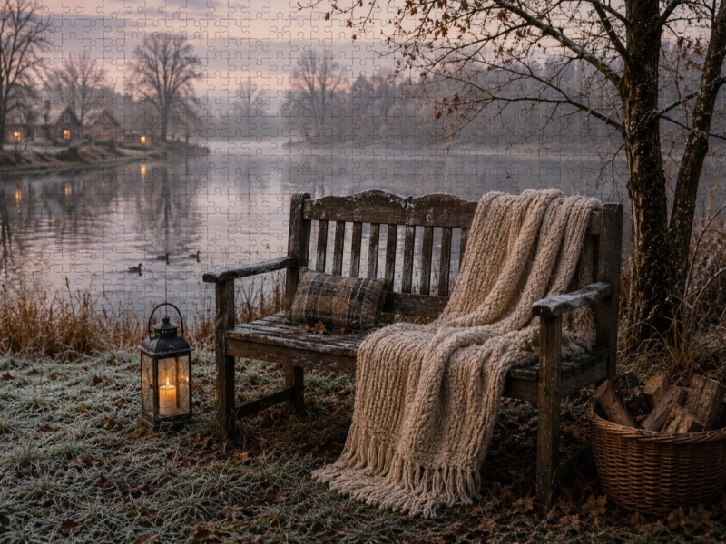 Stille am winterlichen See