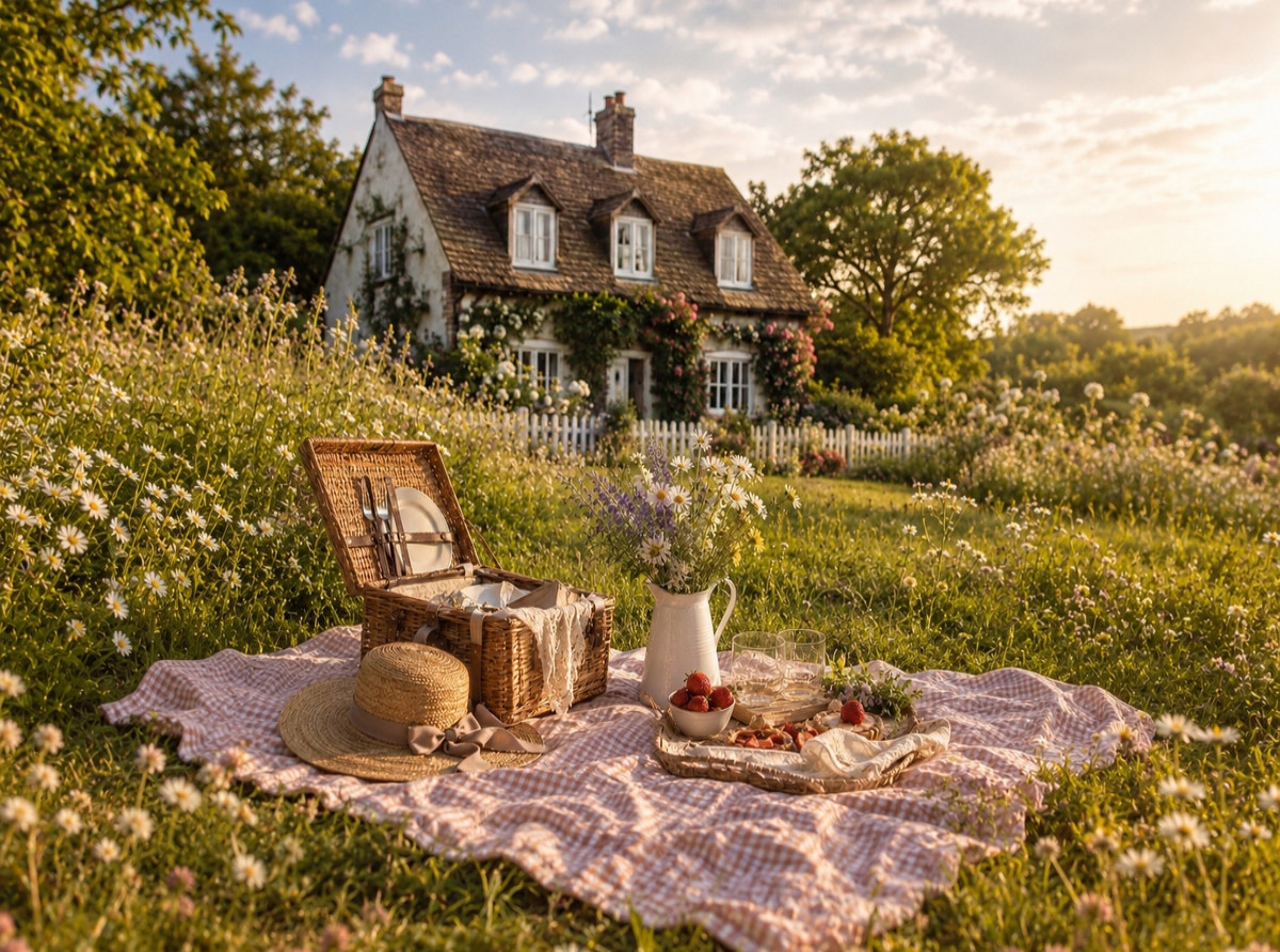 Sommerpicknick auf der Wiese