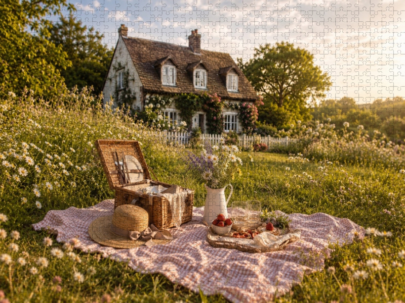 Sommerpicknick auf der Wiese