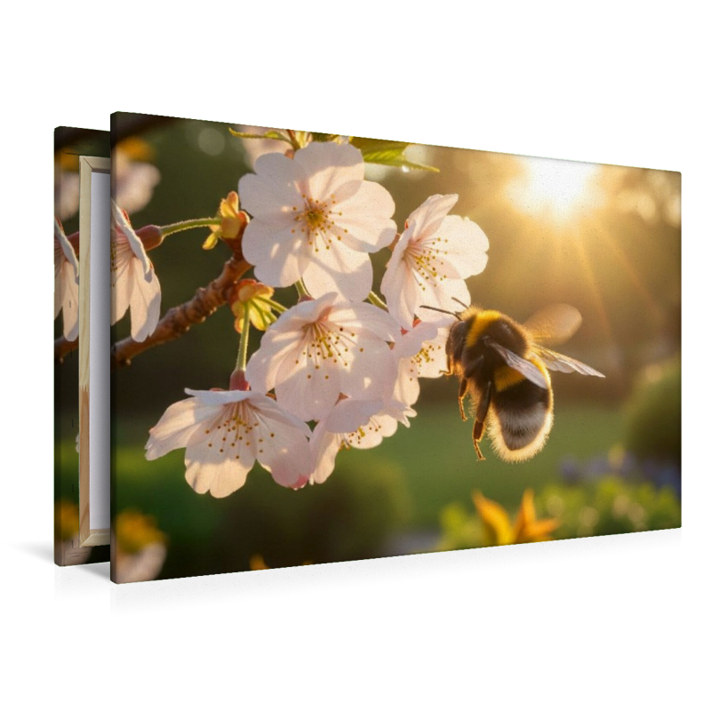 Hummel im Morgenlicht