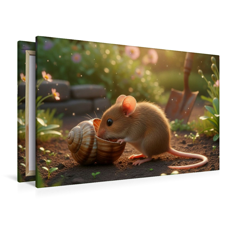 Kleine Maus mit Schneckenhaus