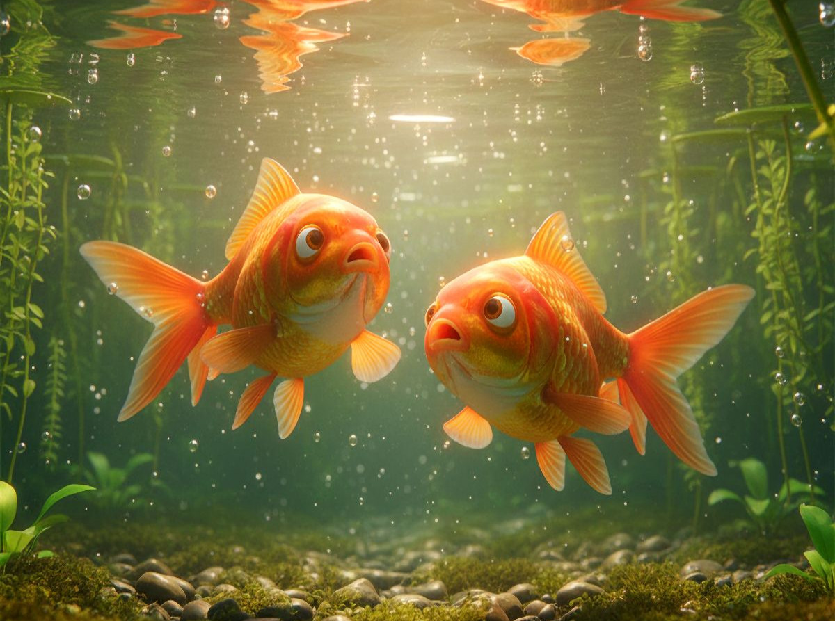 Goldfische im Gespräch