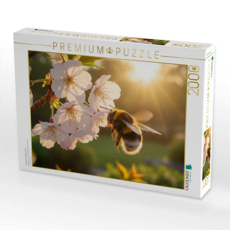 Hummel im Morgenlicht