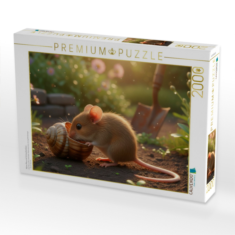 Kleine Maus mit Schneckenhaus