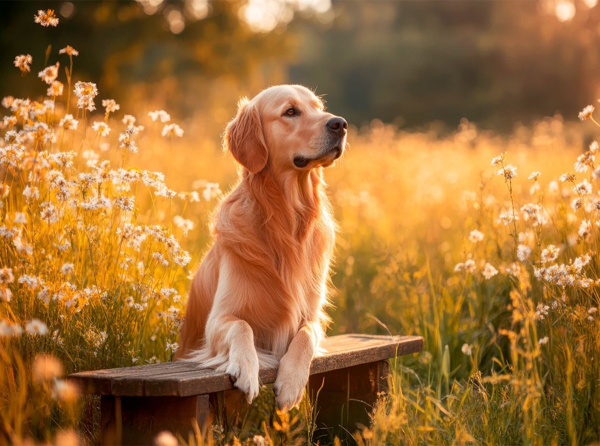 Golden Retriever in der Natur