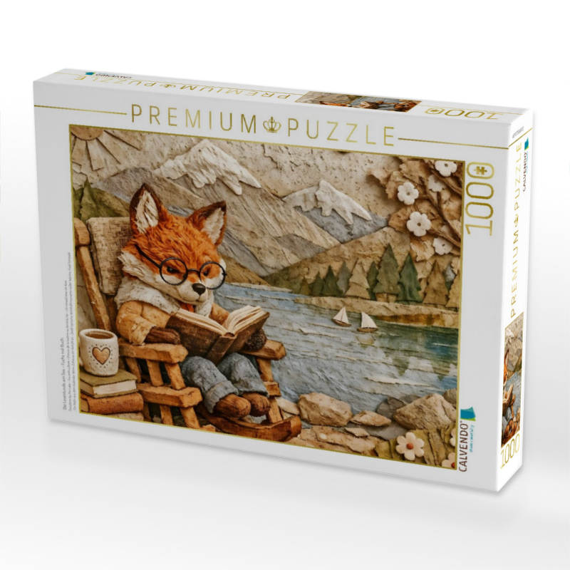 Die Lesestunde am See - Fuchs mit Buch