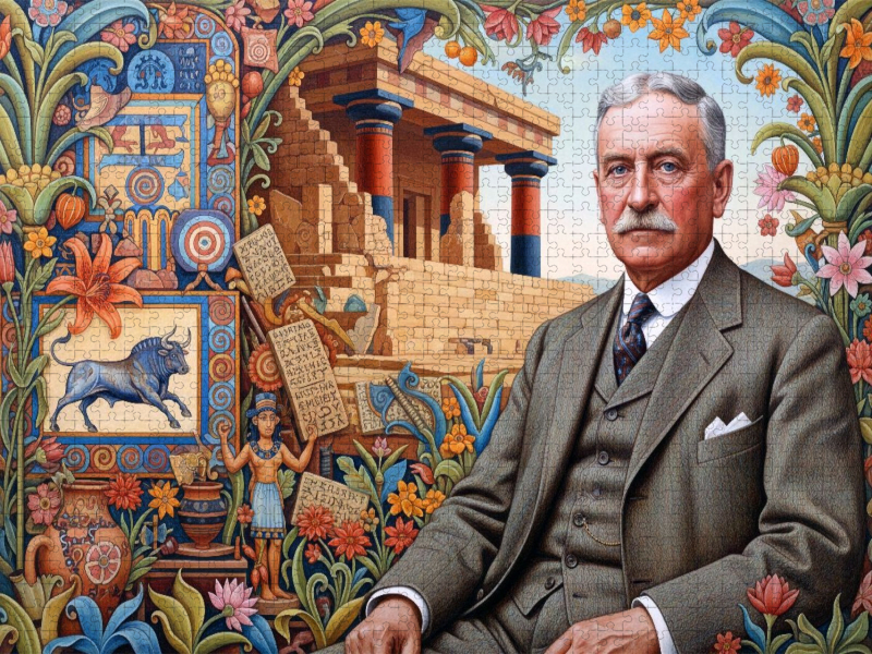 Arthur Evans (1851–1941), Archäologe, entdeckte den Palast von Knossos