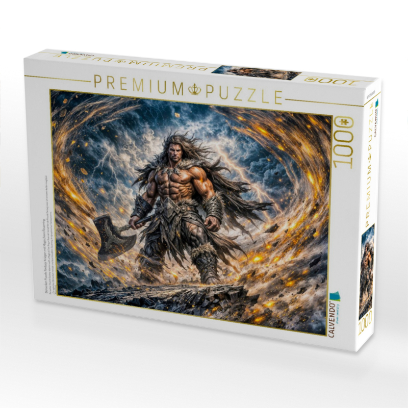 Berserker Puzzle Fantasy Krieger mit Magischem Feuerring