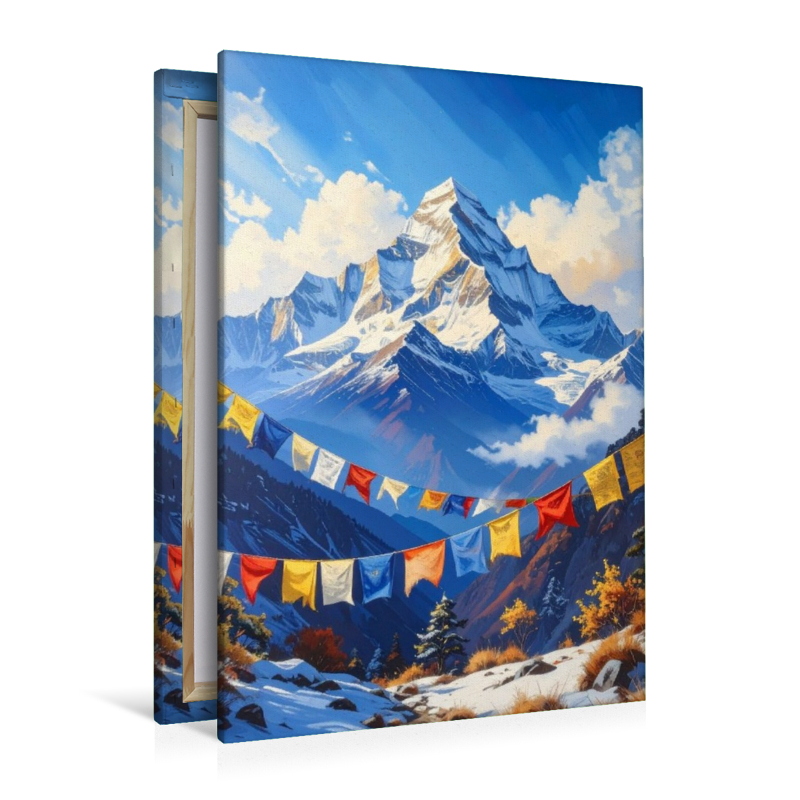 Gebetsfahnen und Himalaya