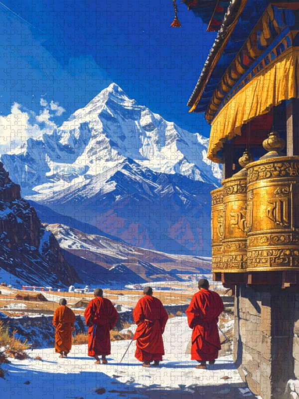 Der Weg der Gebetsmühlen - Mönche in Tibet