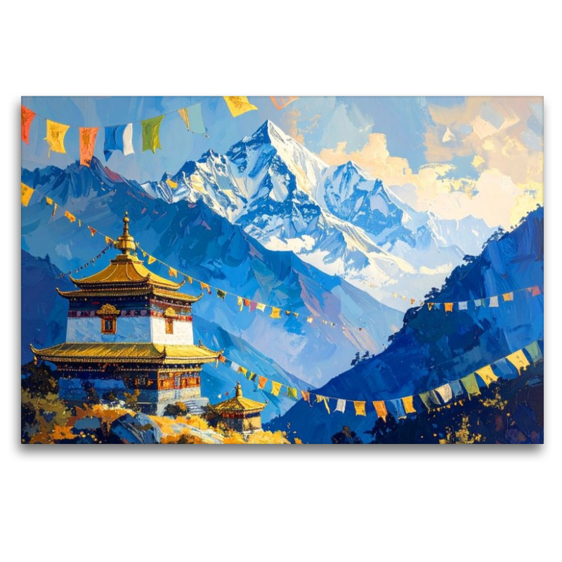 Himalaya und Buddhismus - Tibetische Gebetsfahnen
