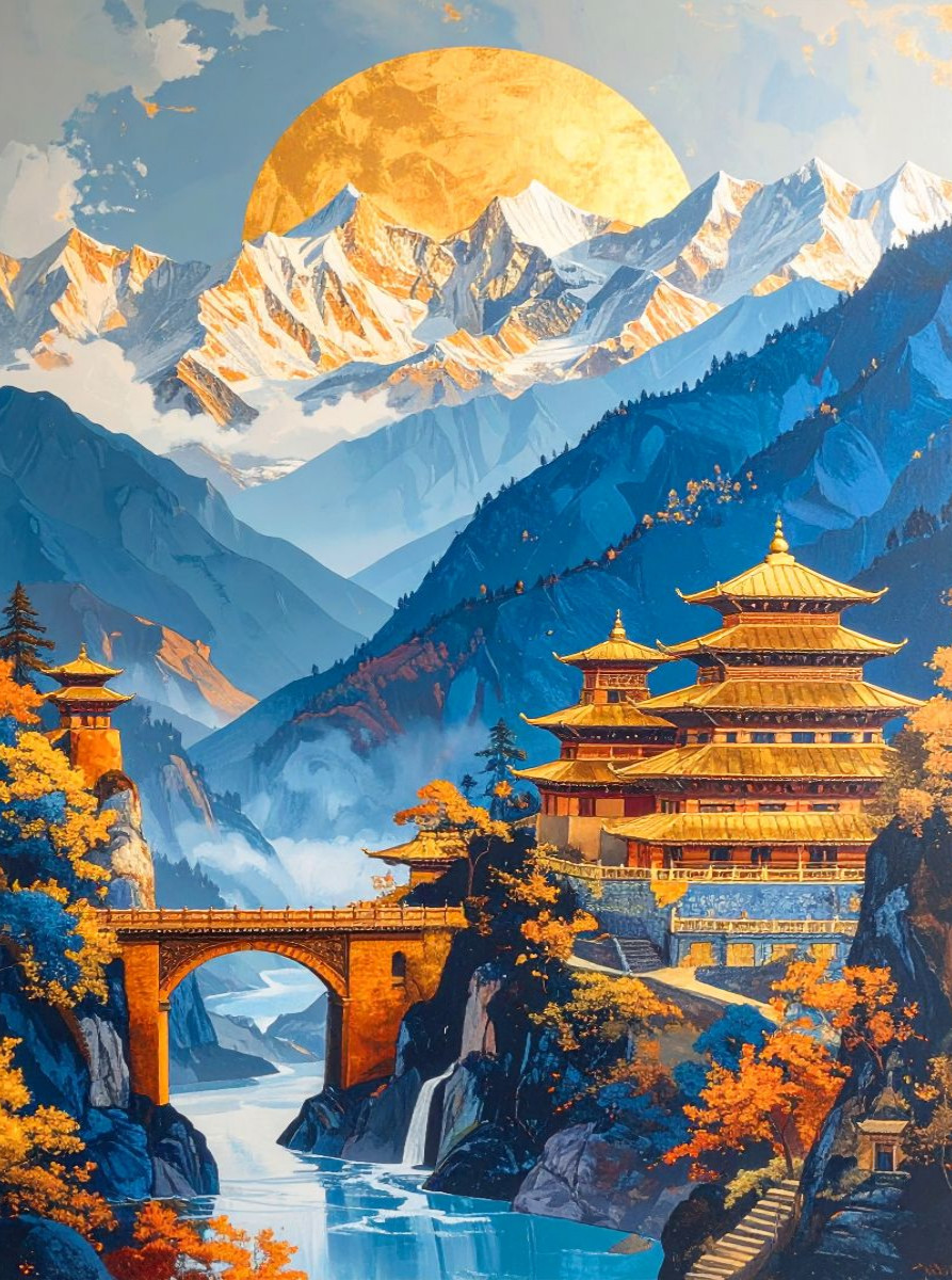 Weg durch die Berge - Buddhismus in Tibet