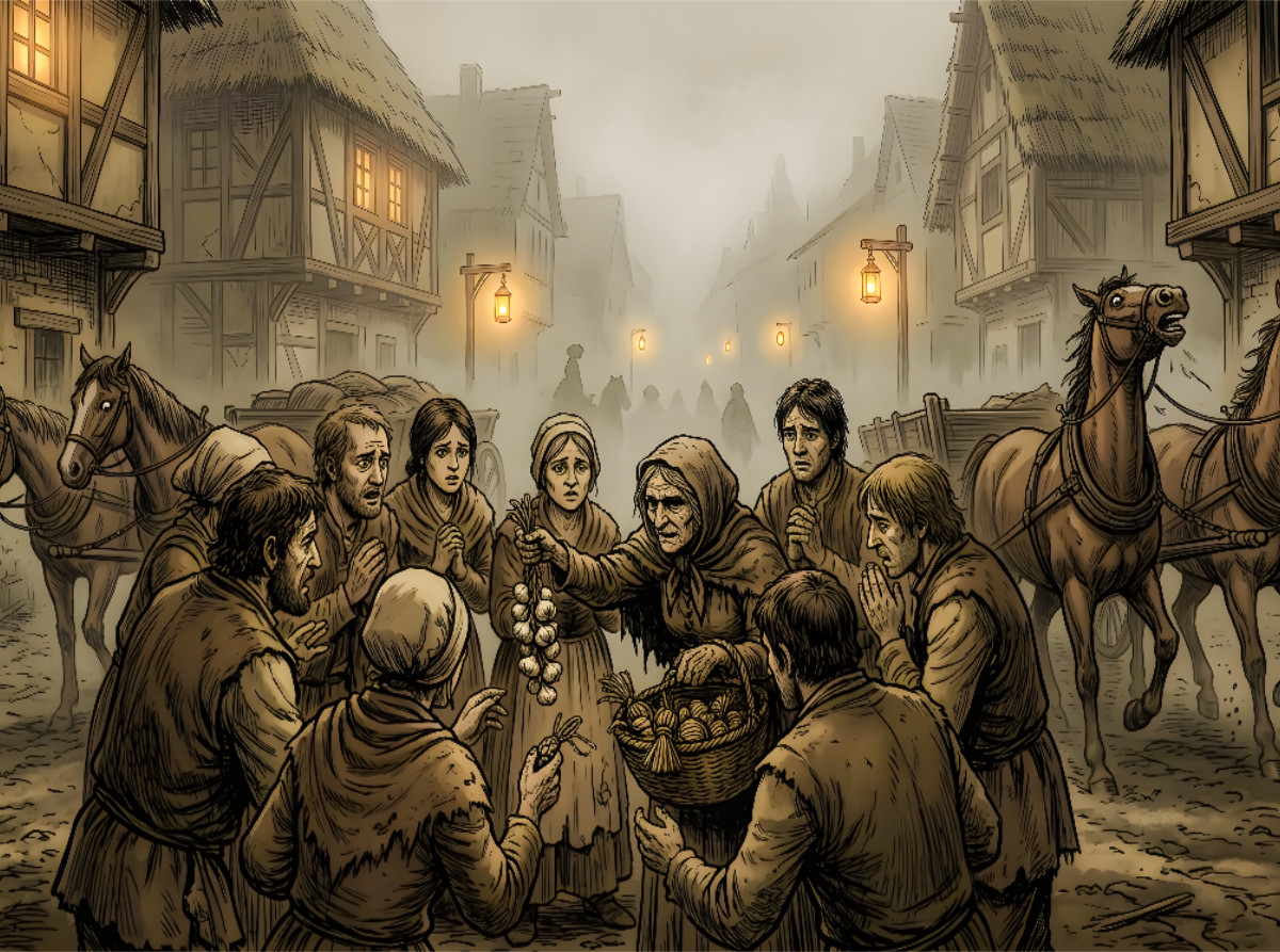 Die Dorfbewohner warnen vor Dracula