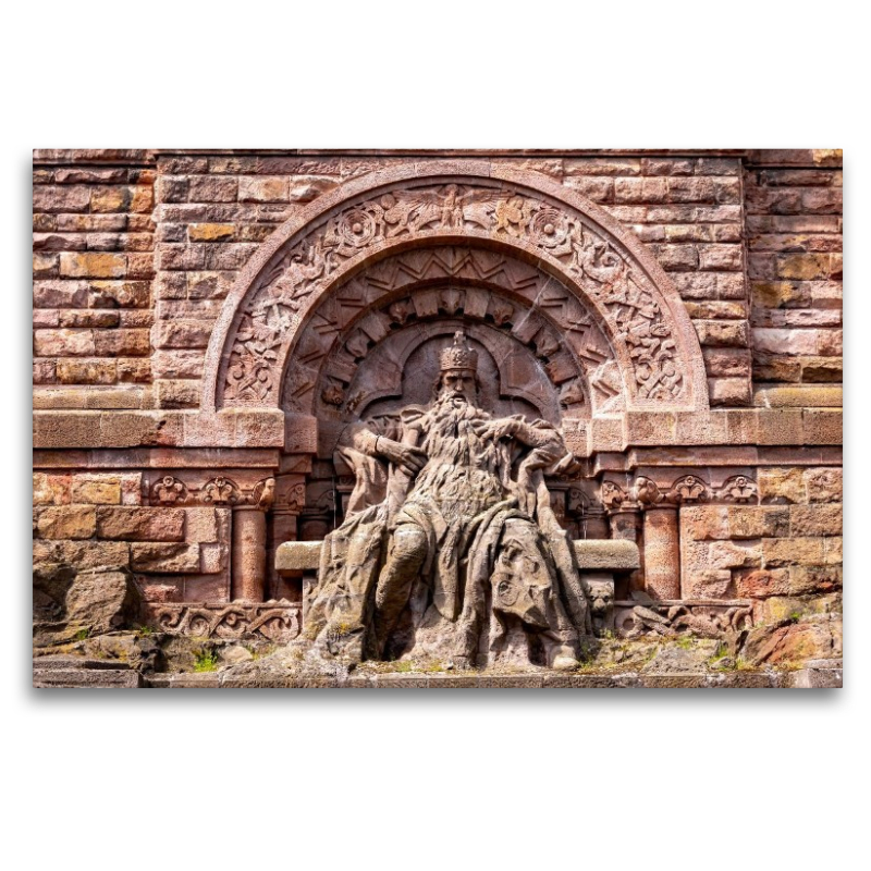 Sandsteinstatue Kaiser Friedrich I - Barbarossa im Kyffhäuserdenkmal
