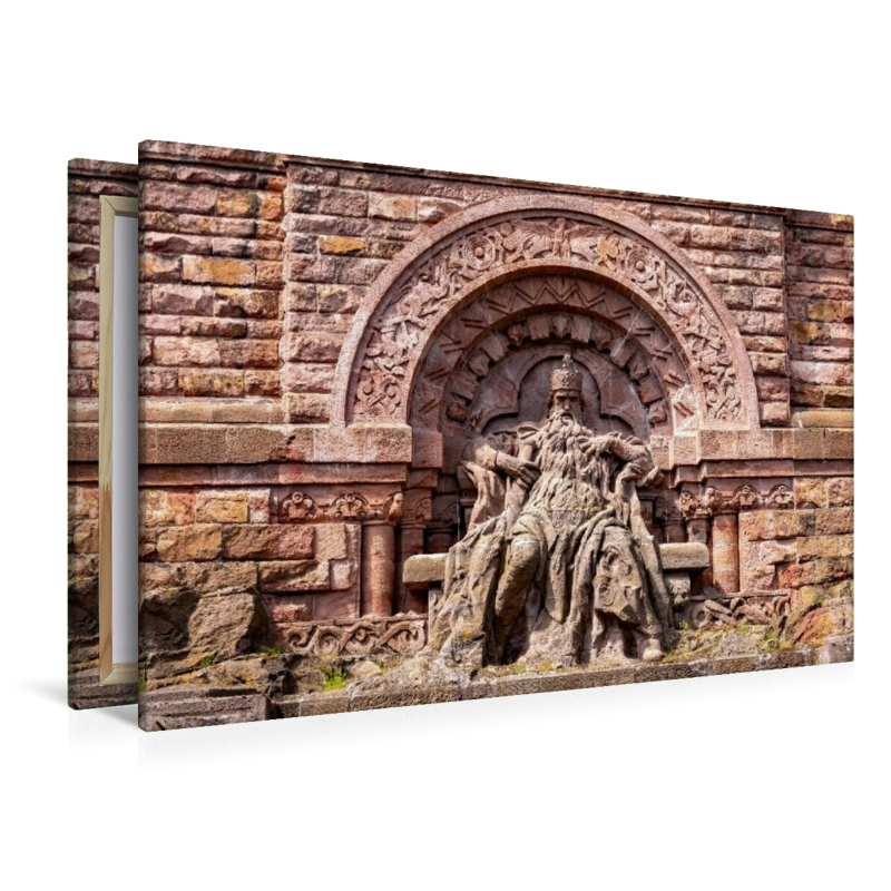 Sandsteinstatue Kaiser Friedrich I - Barbarossa im Kyffhäuserdenkmal