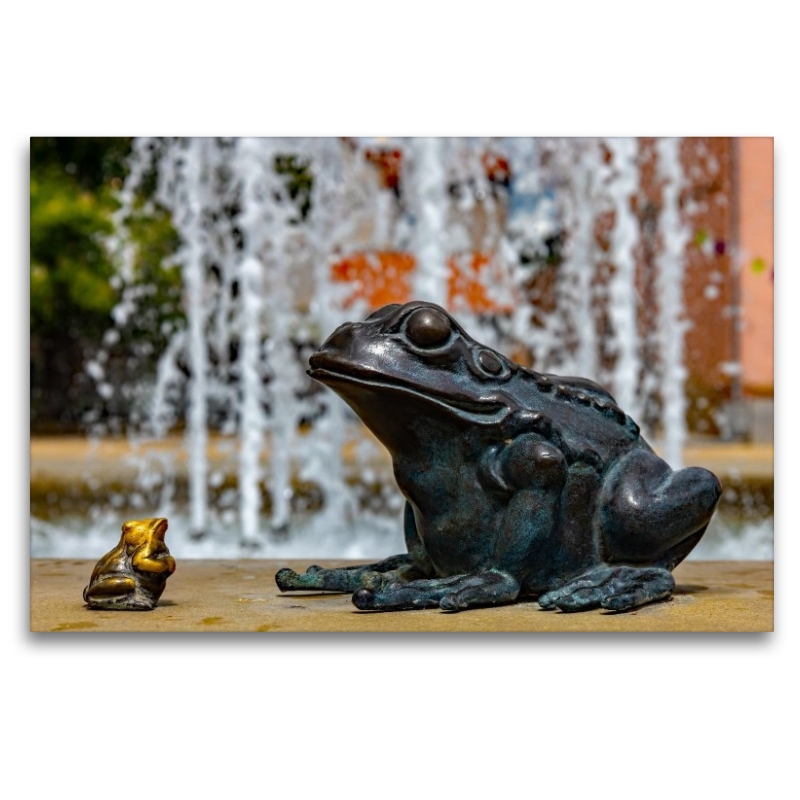 Wasserspiel auf dem Marktplatz